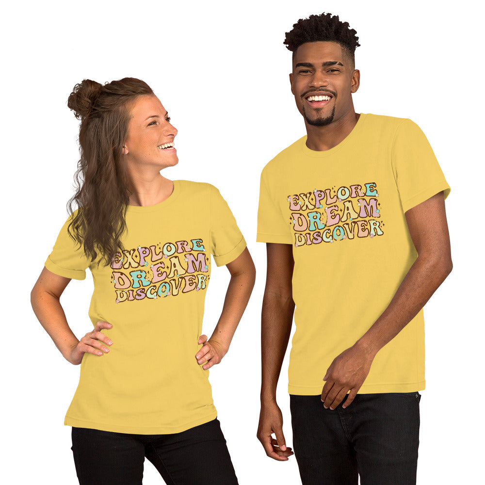 Explore, Dream, Discover Bella Canvas Vintage Tshirt