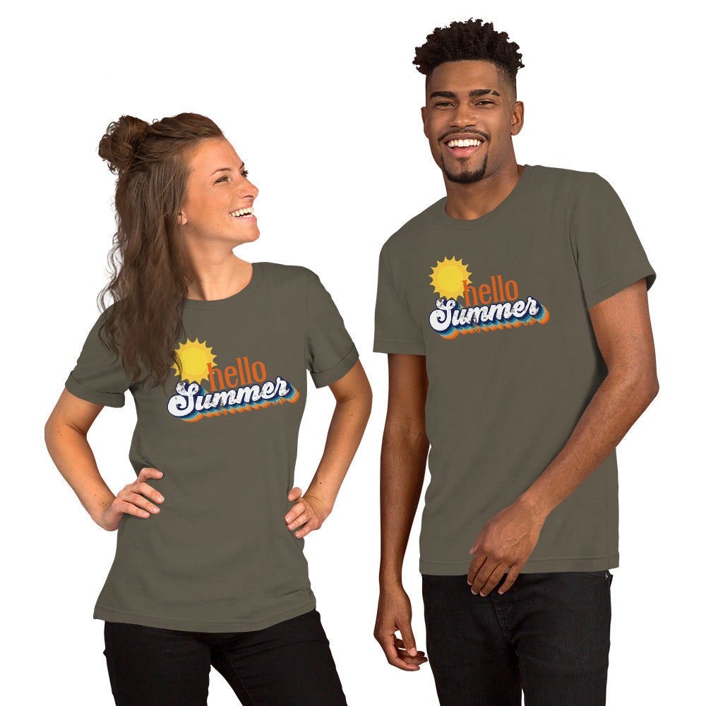 Hello Summer Bella Canvas Unisex Tshirt